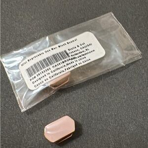 Stella & Dot Keep Collective Mini Engravable Geo Bar Blush Enamel